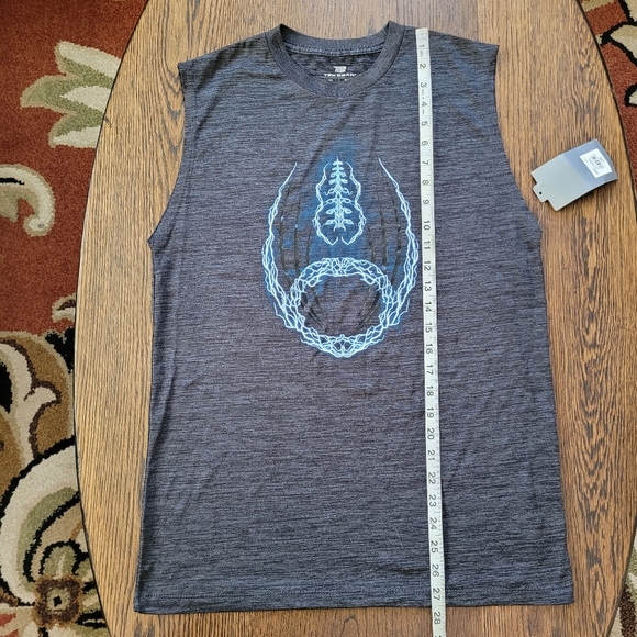 Tek Gear Charcoal Heather Gray Voltage Football Sleeveless Shirt Size Boys XL - Picture 5 of 6